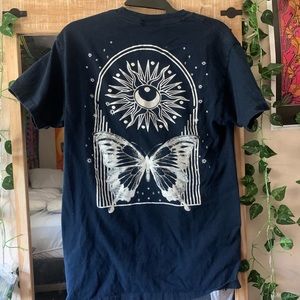 Butterfly navy tee